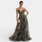 Giselle | Lange Robe mit floralem Druck
