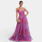 Giselle | Lange Robe mit floralem Druck