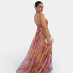 Giselle | Lange Robe mit floralem Druck