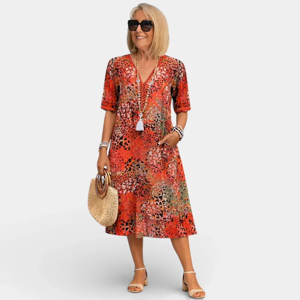 Adèle | Kleid mit V-Ausschnitt