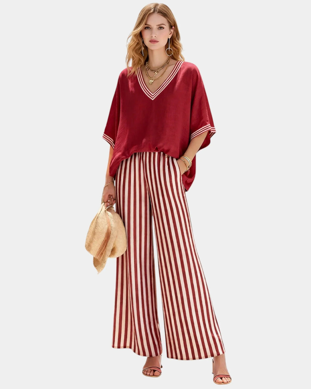 Tristane | Ensemble aus gestreiftem Oberteil und Hose