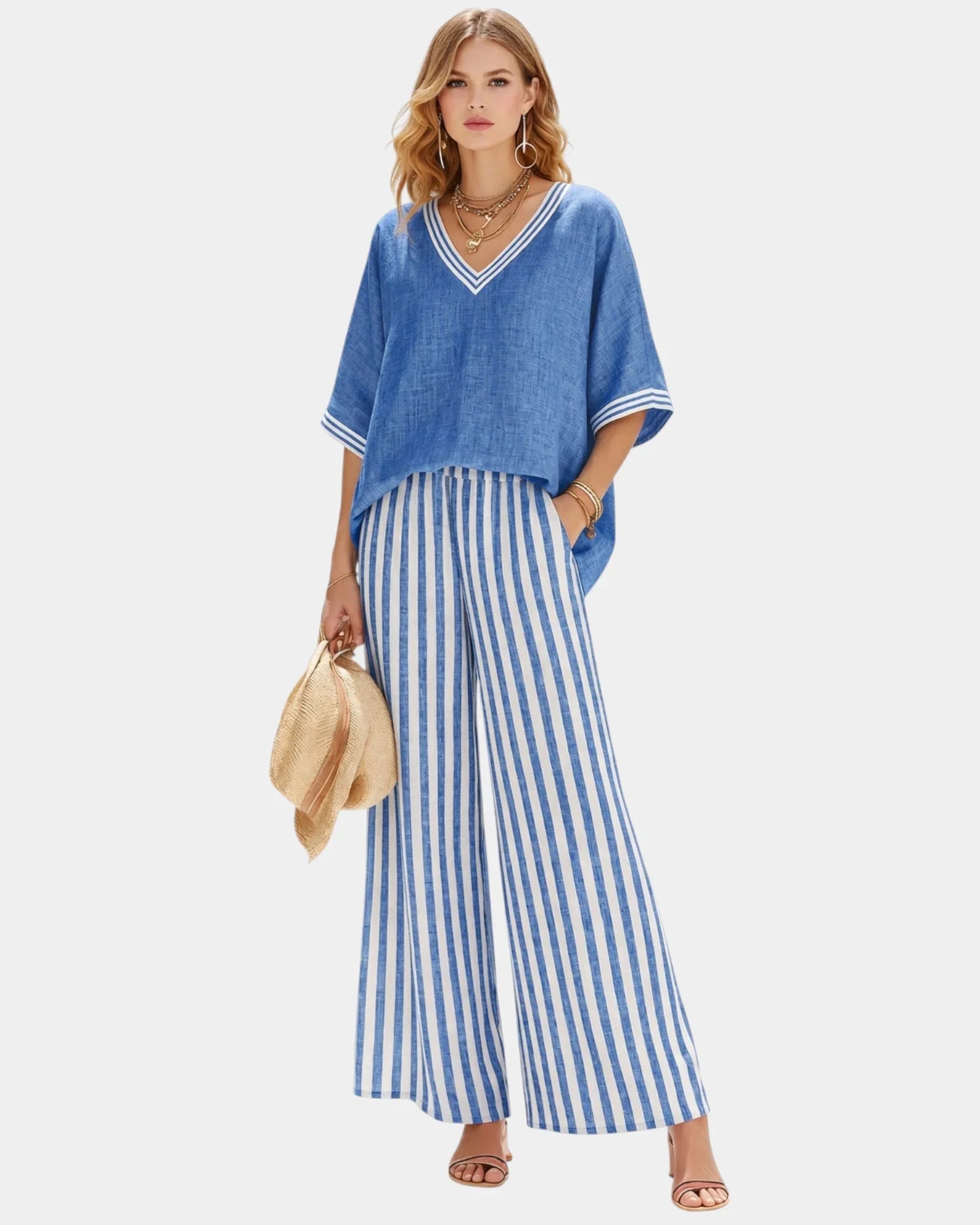 Tristane | Ensemble aus gestreiftem Oberteil und Hose