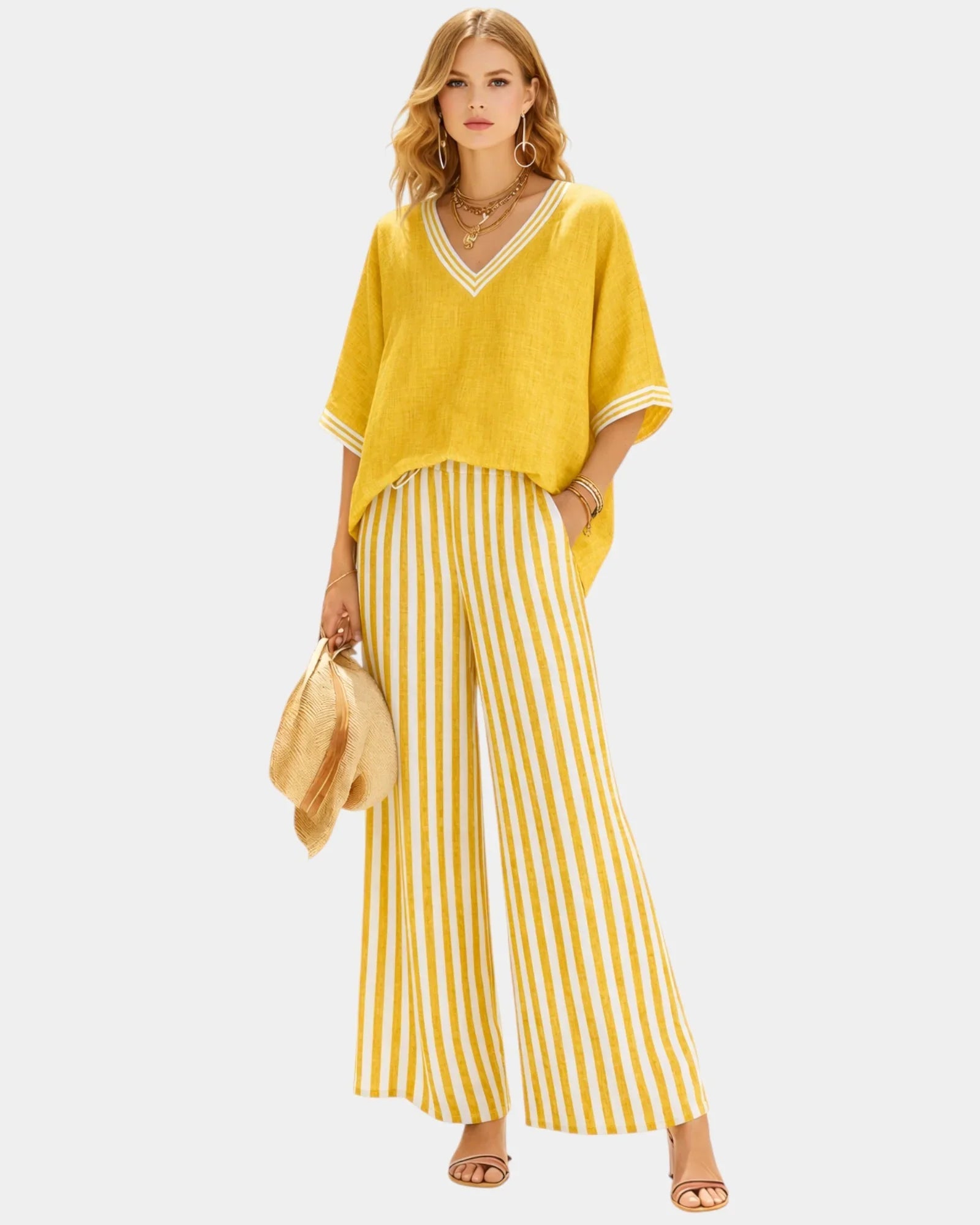 Tristane | Ensemble aus gestreiftem Oberteil und Hose