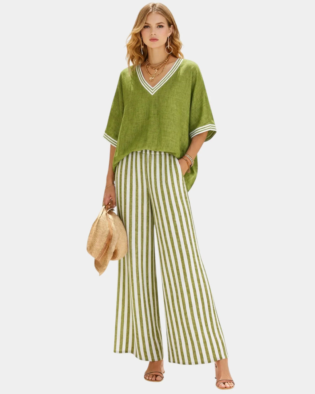 Tristane | Ensemble aus gestreiftem Oberteil und Hose