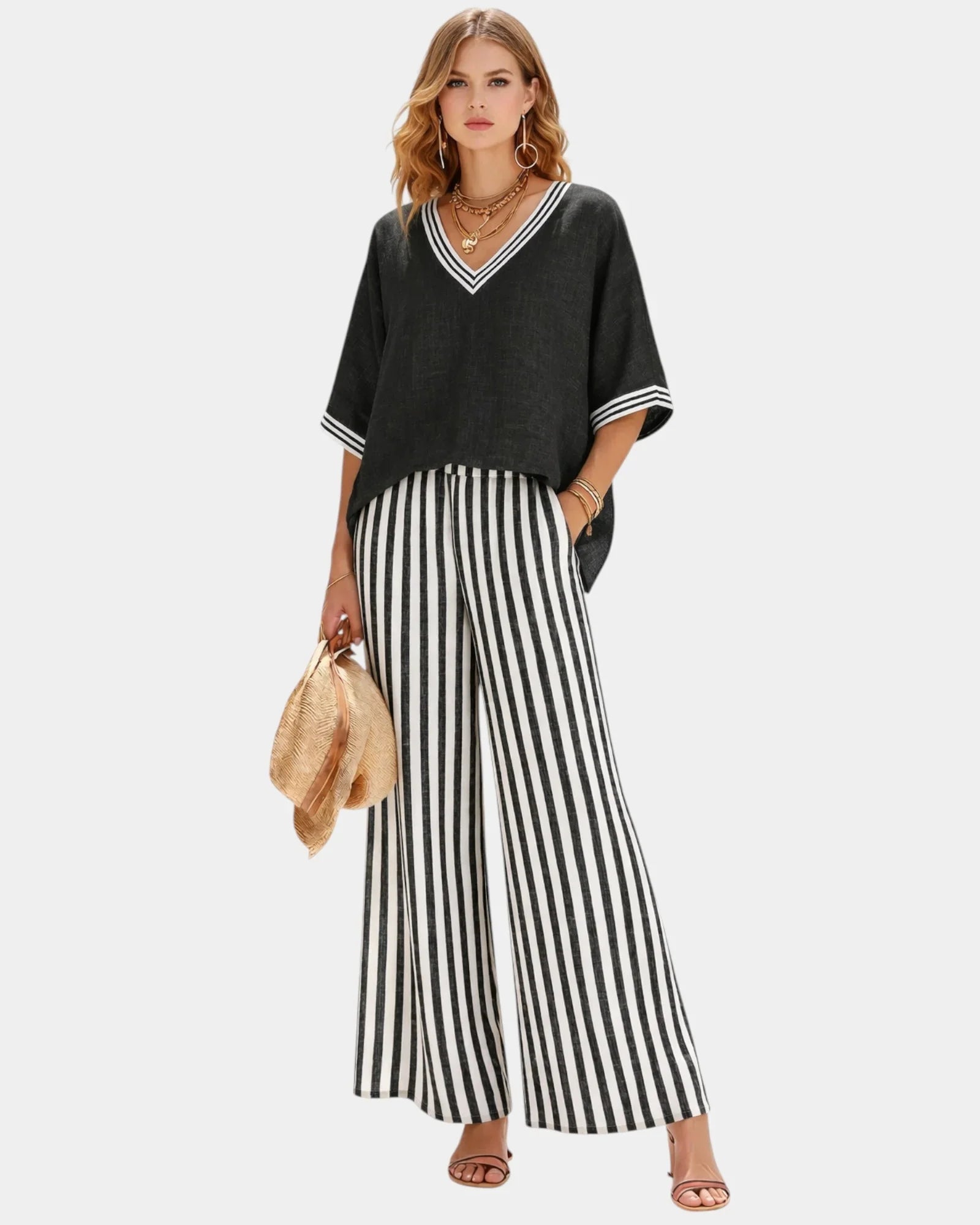 Tristane | Ensemble aus gestreiftem Oberteil und Hose