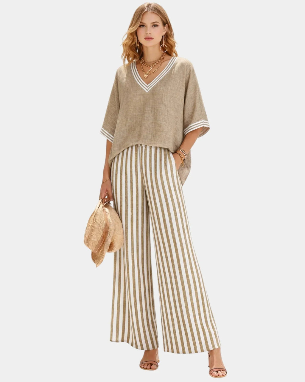 Tristane | Ensemble aus gestreiftem Oberteil und Hose