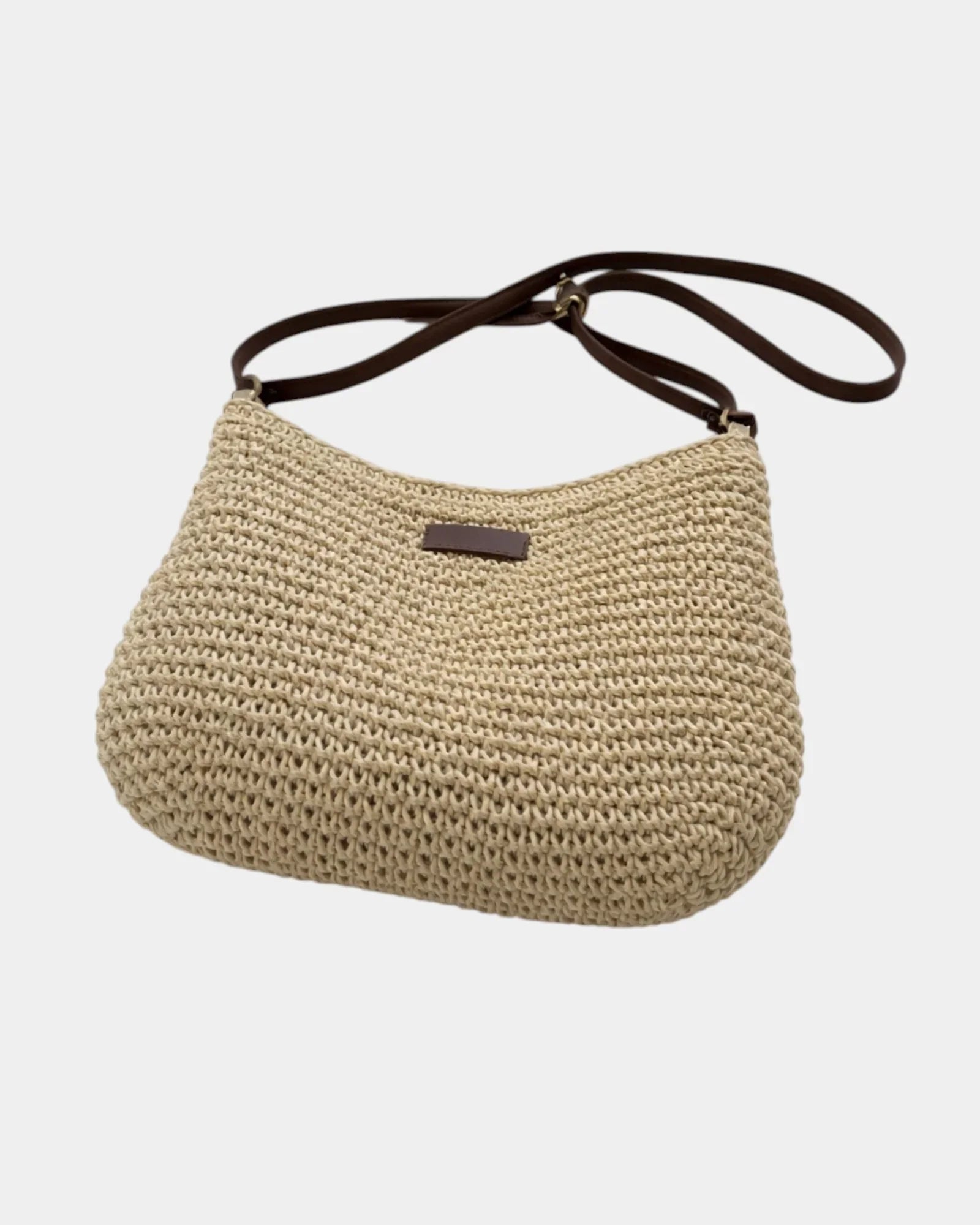 Fabiola | Schultertasche mit Stroh-Effekt