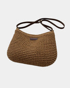 Fabiola | Schultertasche mit Stroh-Effekt