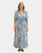 Rosette | Maxikleid mit V-Ausschnitt und Blumenmuster