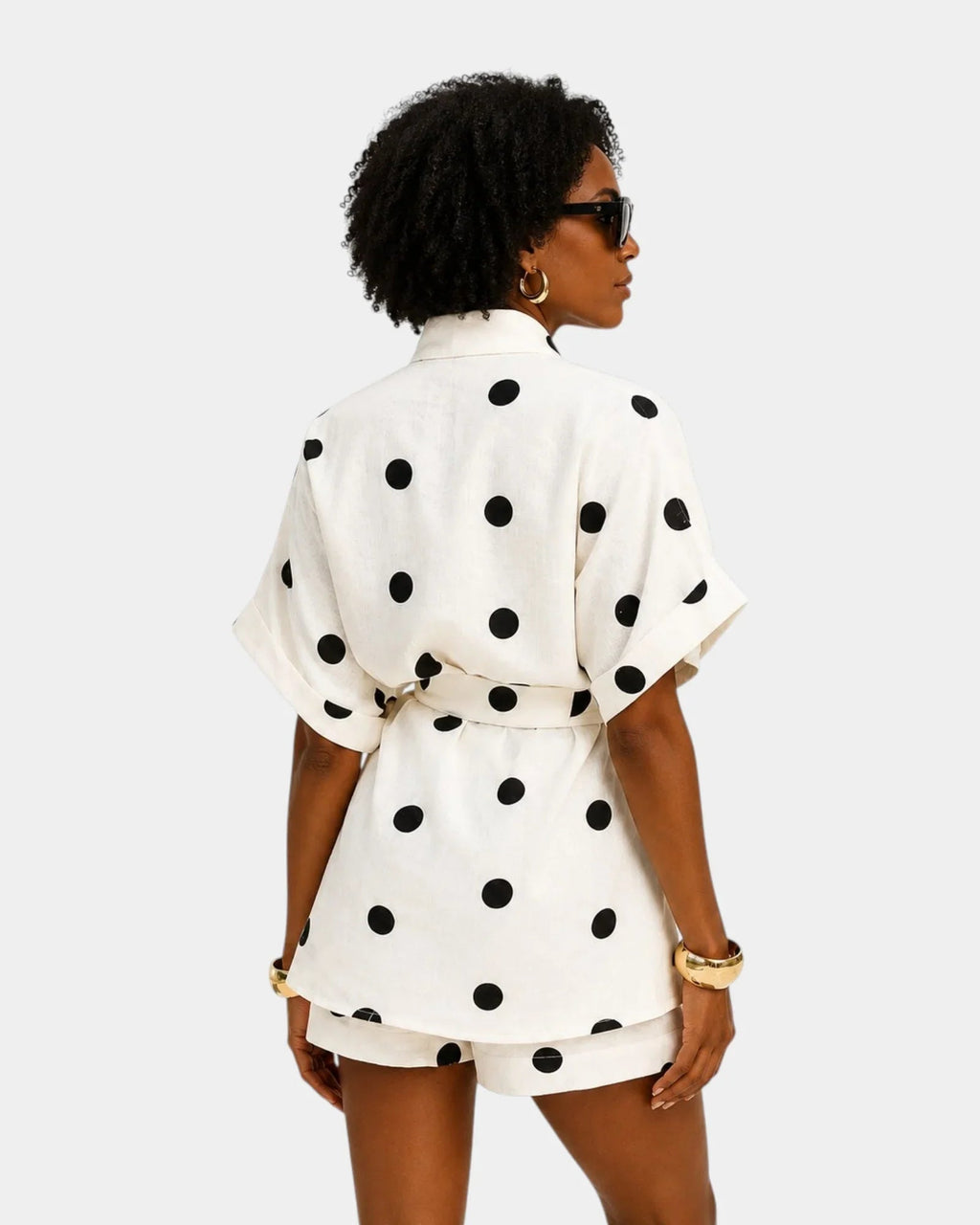 Josseline | Sommerensemble Bluse und Shorts mit Punkten