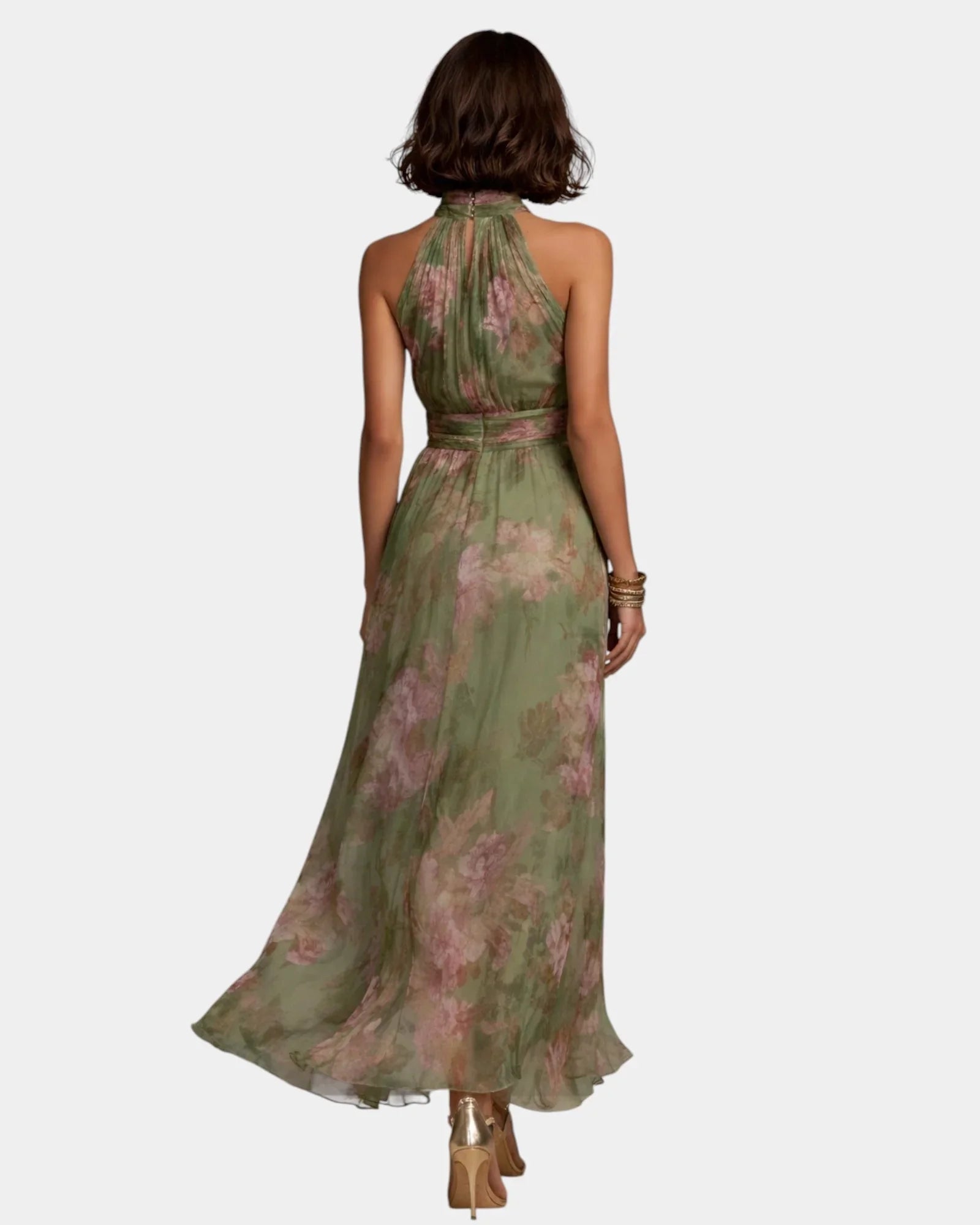 Maïa | Elegantes langes Blumenkleid
