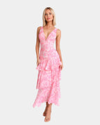 Isa | Elegantes maxikleid mit floralem Muster
