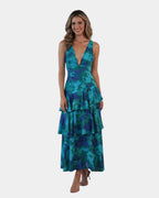 Isa | Elegantes maxikleid mit floralem Muster