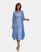 Mahélia | Elegantes Chiffon-Zweiteiler-Kleid