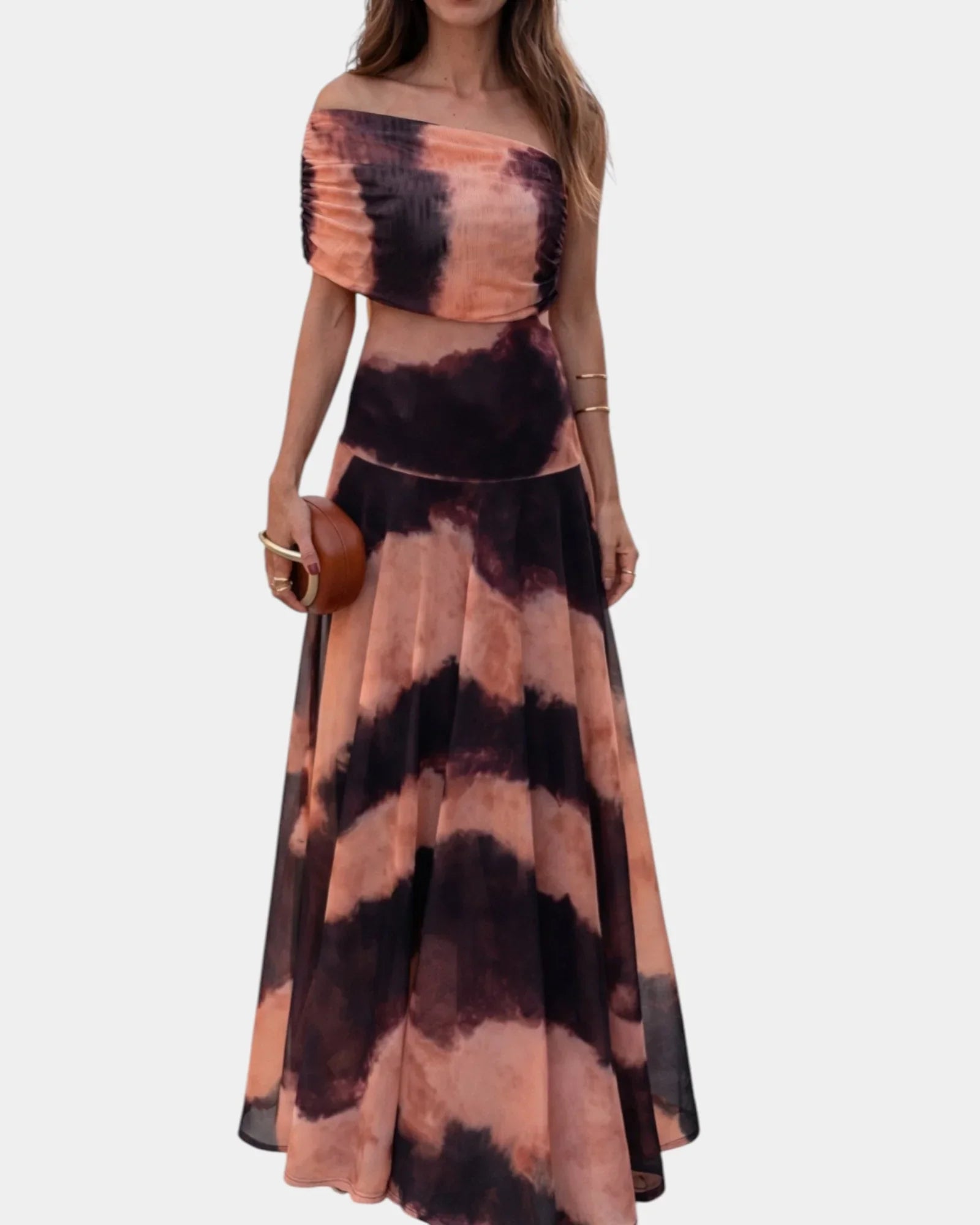 Clotilde | Elegantes Kleid mit schulterfreien Trägern