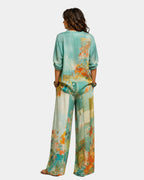 Célidora | Elegantes Set mit floralem Druck und weitem Hosen