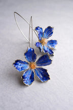 Suzanne | Vintage-Stil Ohrringe mit blauen Blumen