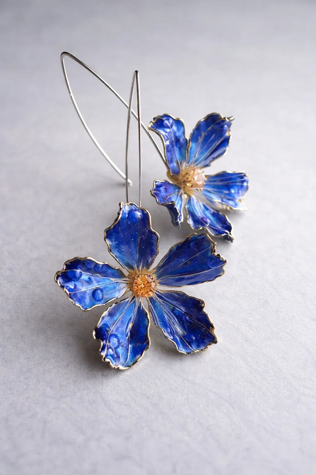 Suzanne | Vintage-Stil Ohrringe mit blauen Blumen