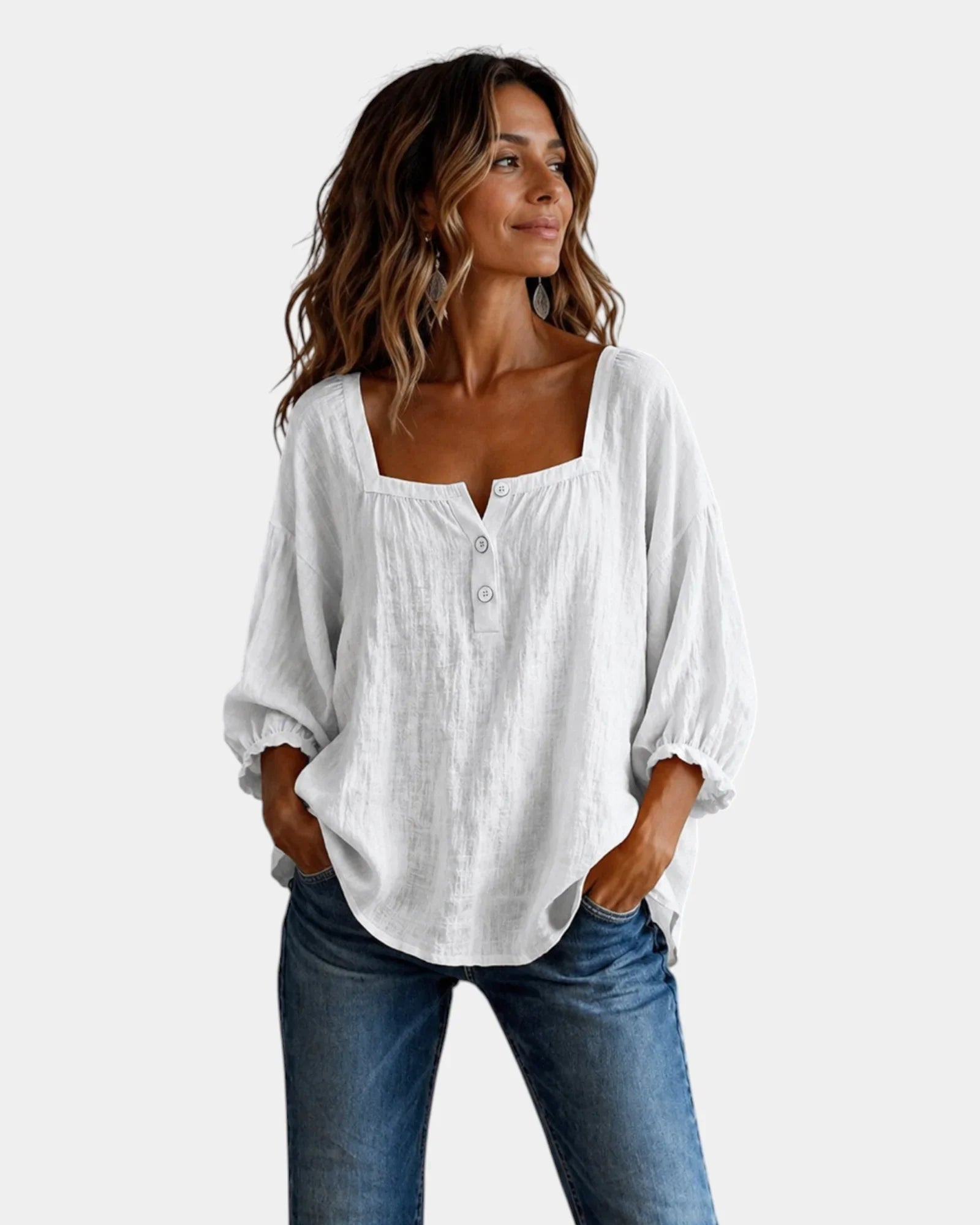 Mounia | Leichte Bluse mit langen Ärmeln
