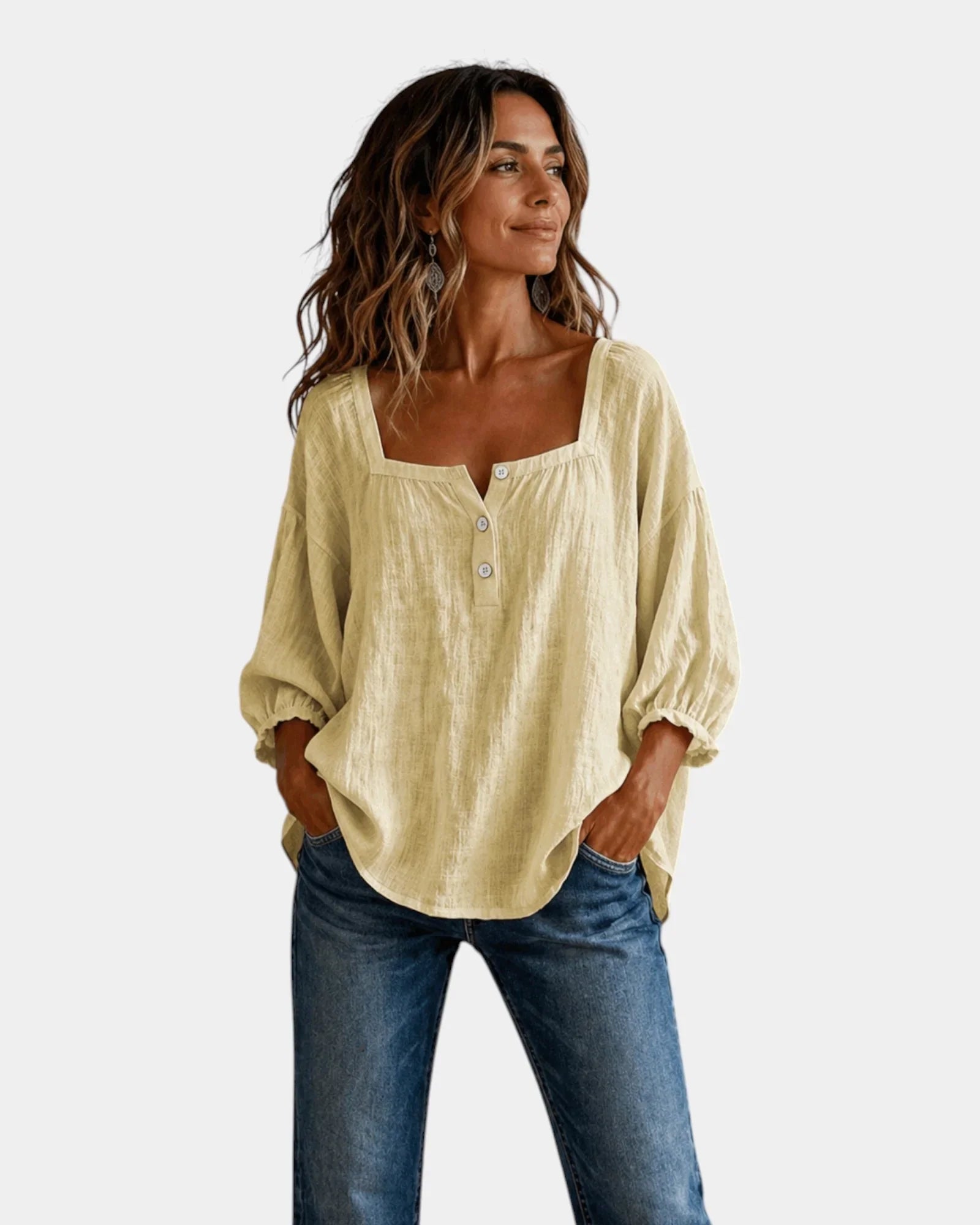 Mounia | Leichte Bluse mit langen Ärmeln