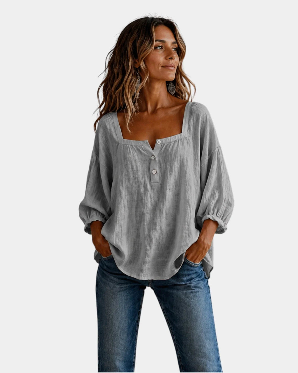 Mounia | Leichte Bluse mit langen Ärmeln