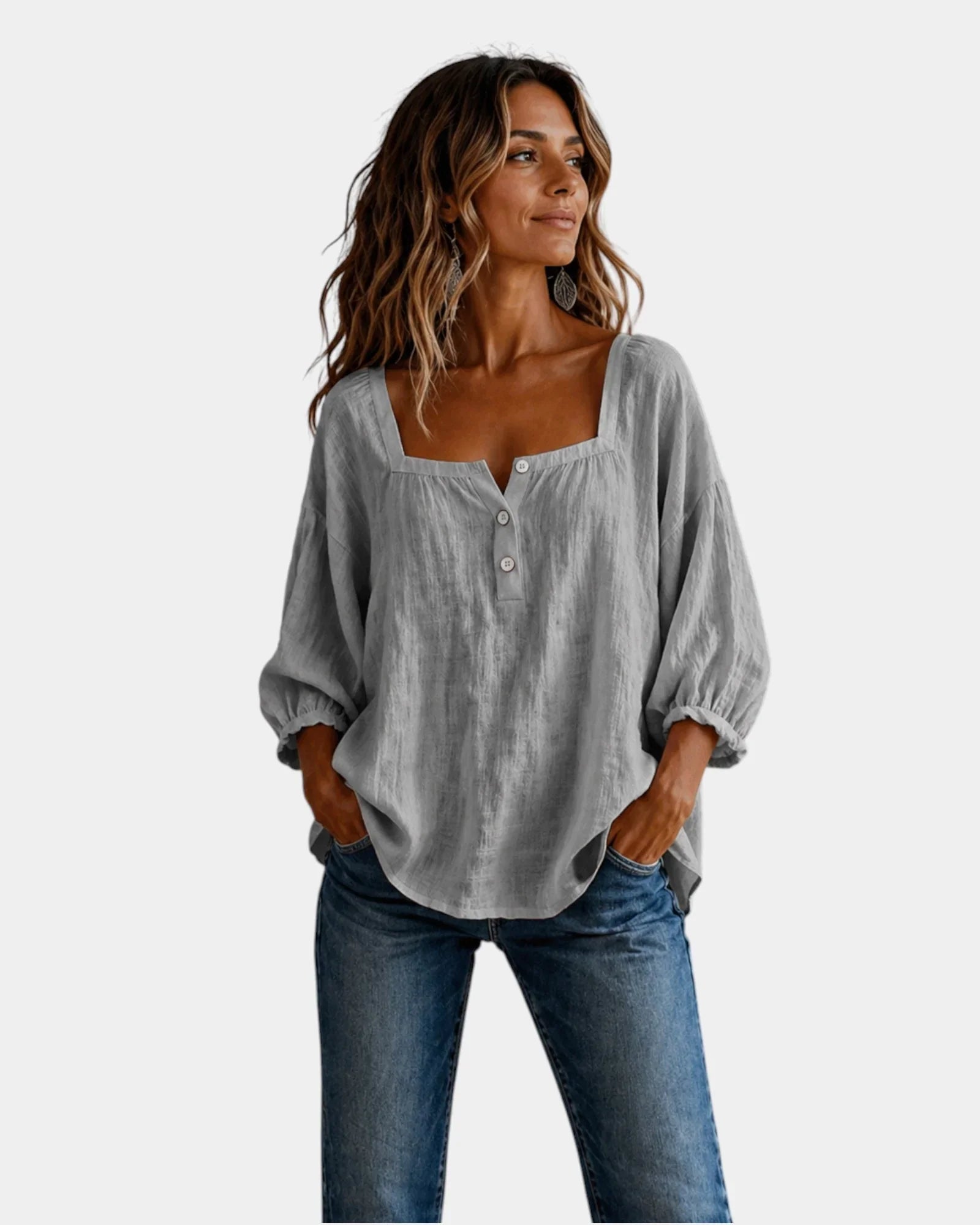 Mounia | Leichte Bluse mit langen Ärmeln