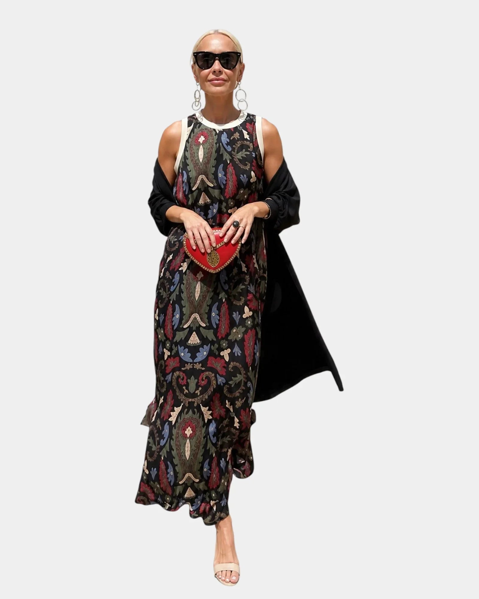 Lynette | Ensemble mit Kleid und leichter Weste