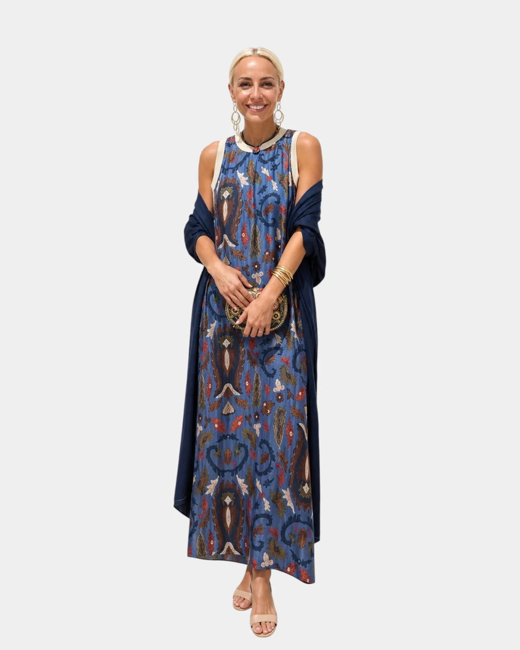 Lynette | Ensemble mit Kleid und leichter Weste