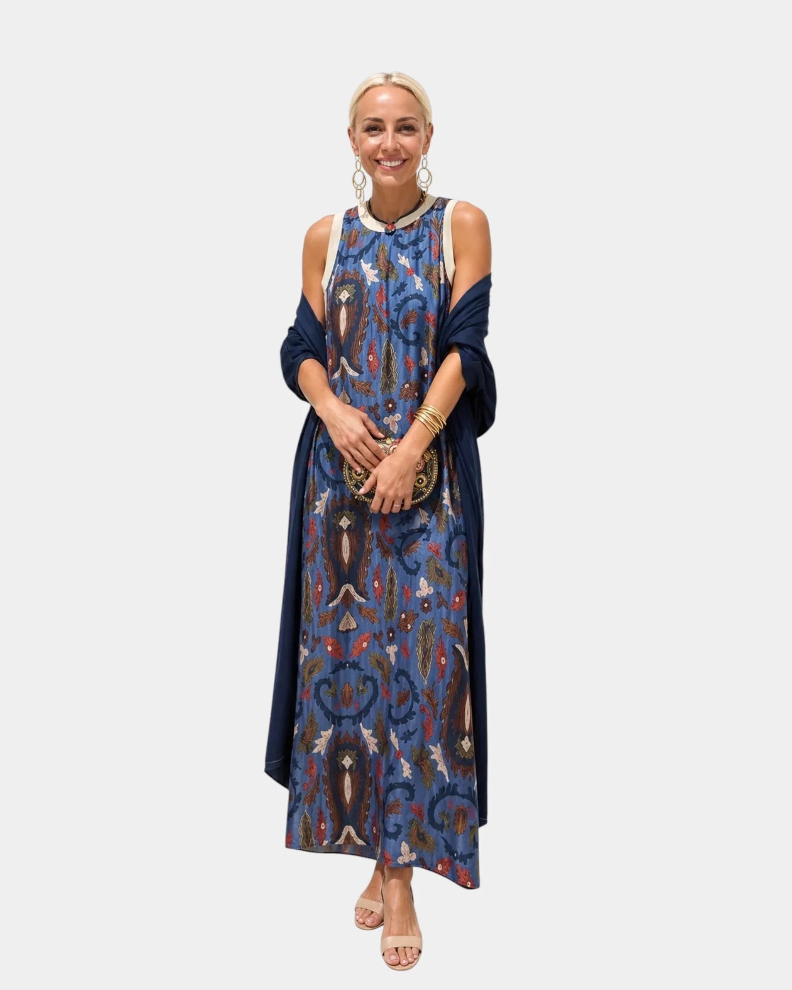 Lynette | Ensemble mit Kleid und leichter Weste