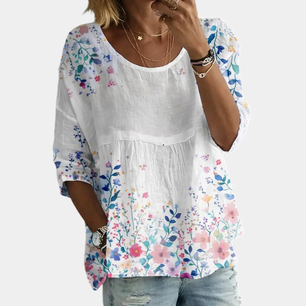 Laure | Bestickte Bluse mit Blumen