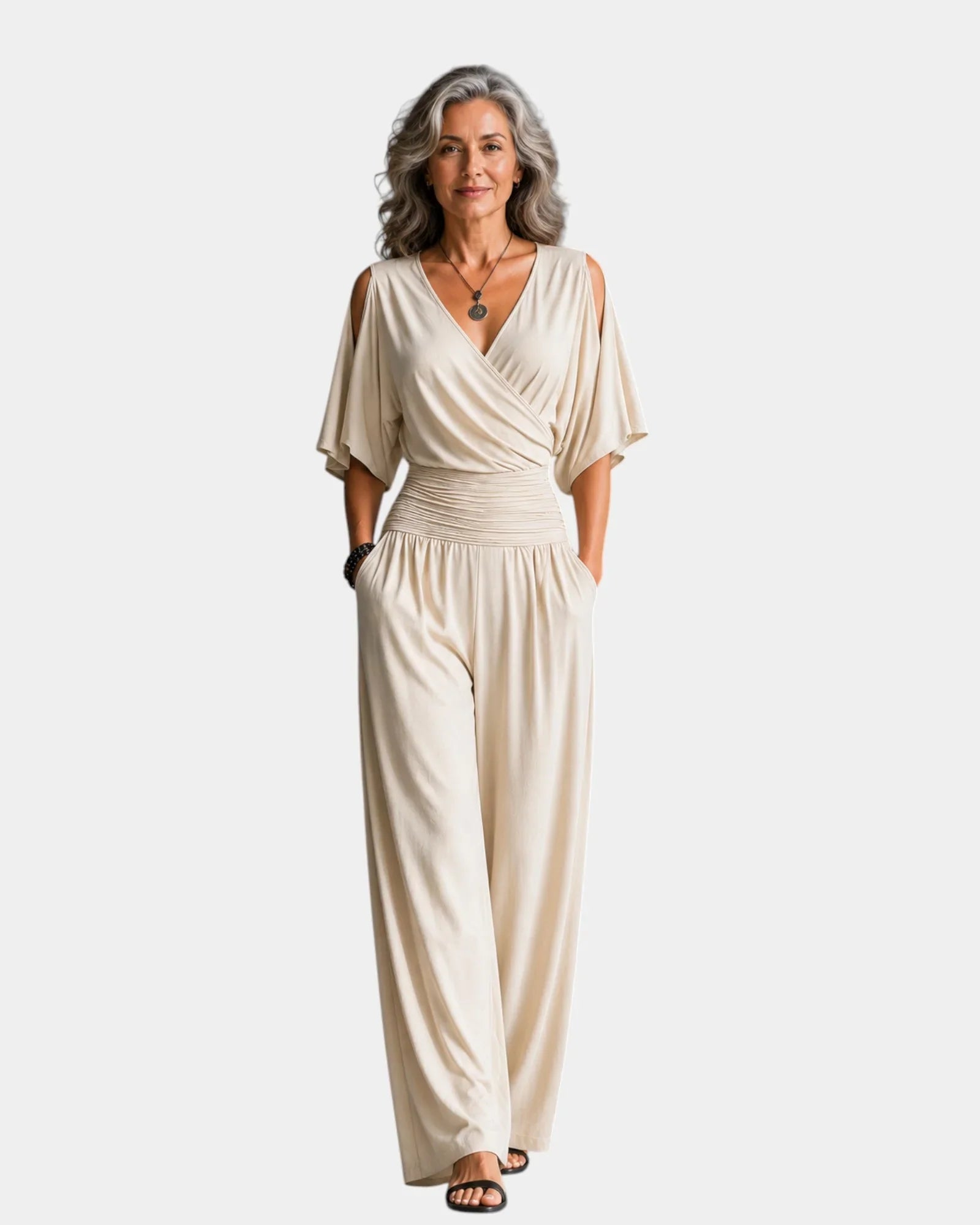 Reine | Eleganter Jumpsuit mit schulterfreien Trägern