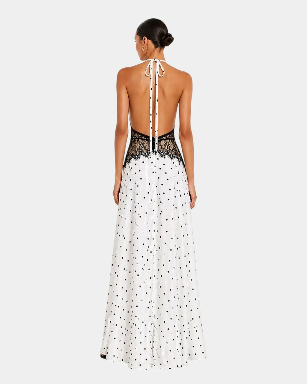 Pomeline | Maxikleid mit eleganter Spitze und Punkten
