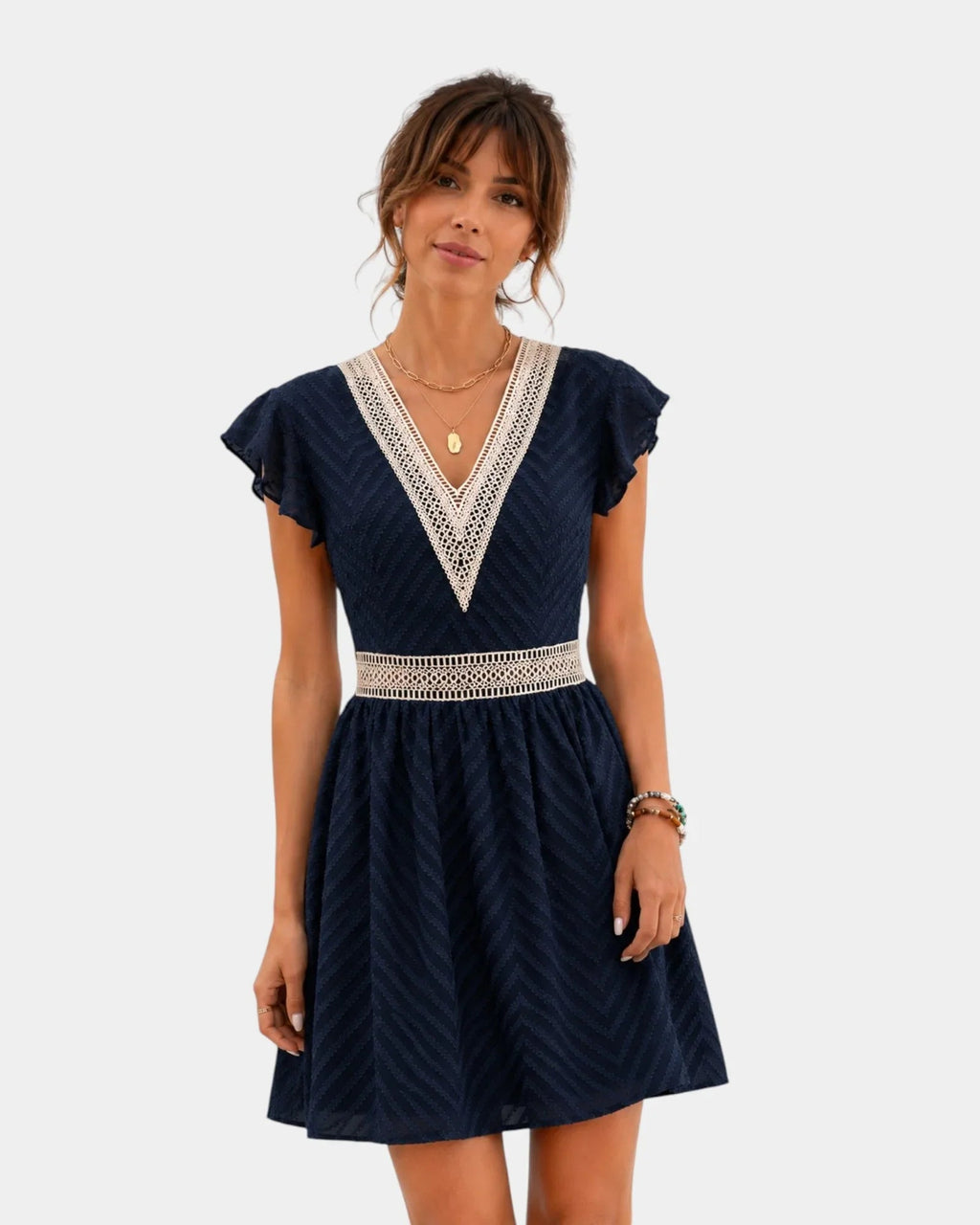 Hava | Kurzes Kleid mit V-Ausschnitt