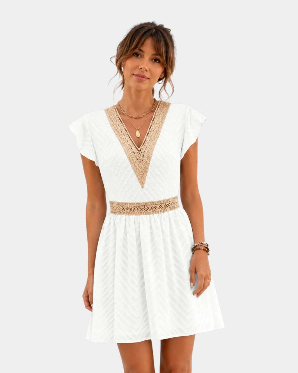 Hava | Kurzes Kleid mit V-Ausschnitt
