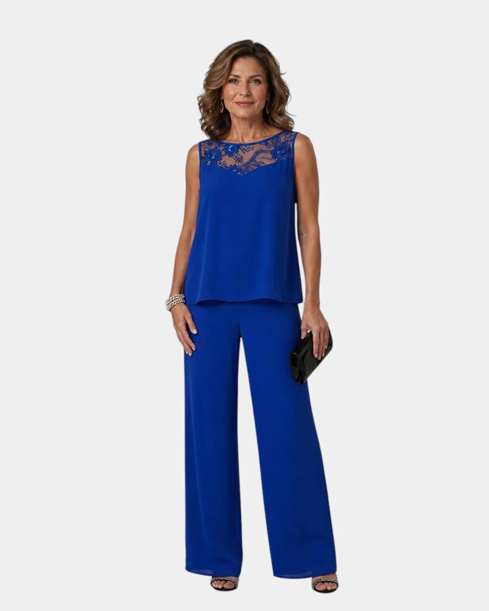 Adalie | Ensemble aus Hose, Bluse und passendem Mantel