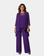 Adalie | Ensemble aus Hose, Bluse und passendem Mantel