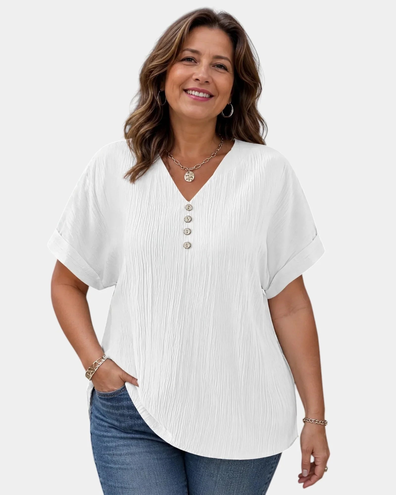 Alwena | Bluse mit V-Ausschnitt