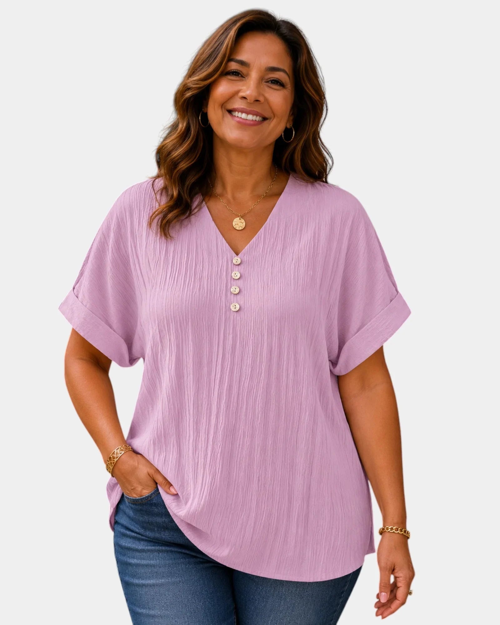 Alwena | Bluse mit V-Ausschnitt