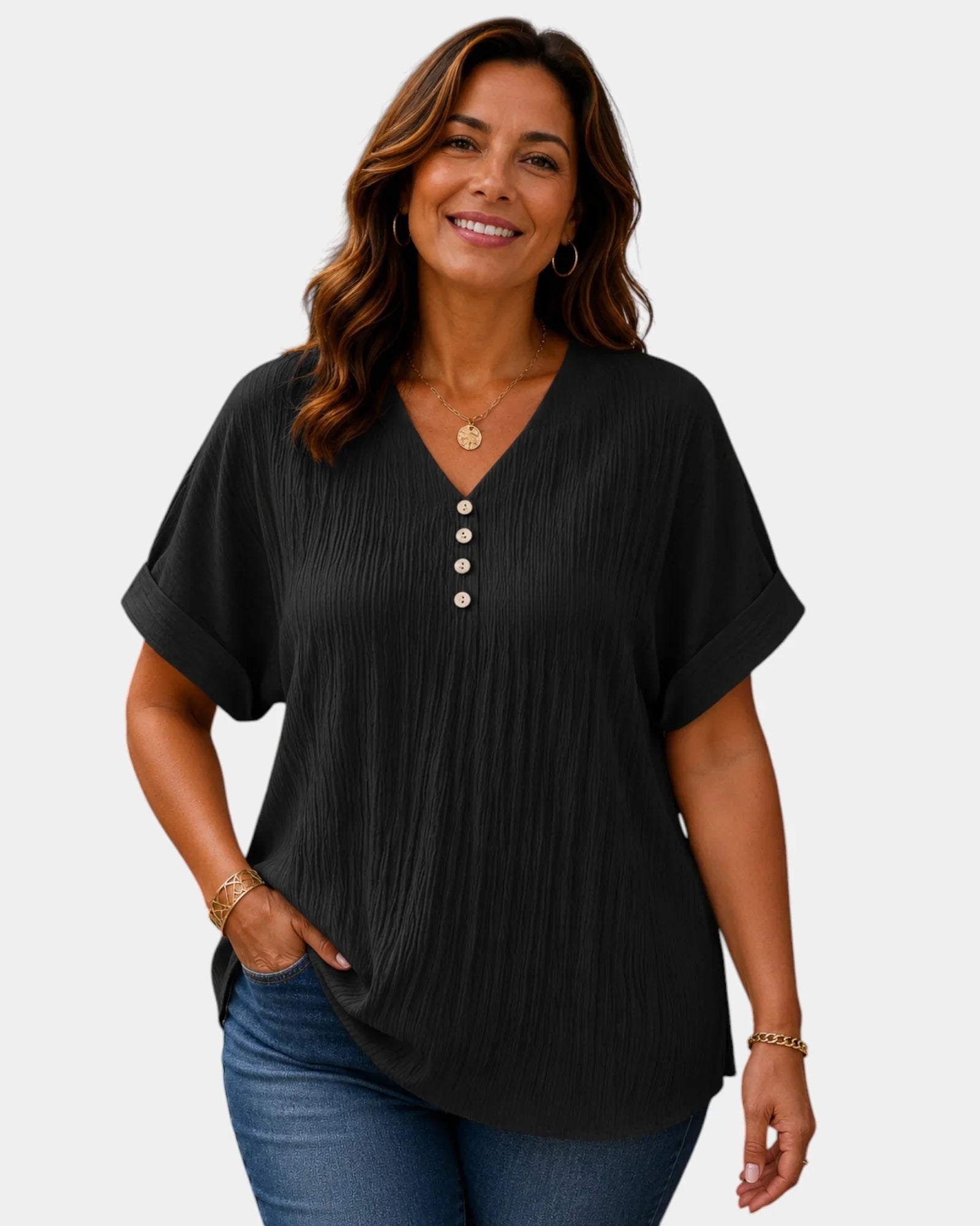 Alwena | Bluse mit V-Ausschnitt