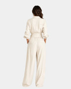 Cybèle | Eleganter Jumpsuit mit langen Ärmeln und Gürtel