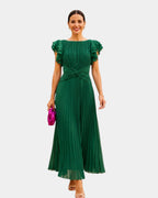 Wiam | Elegantes plissiertes Maxikleid