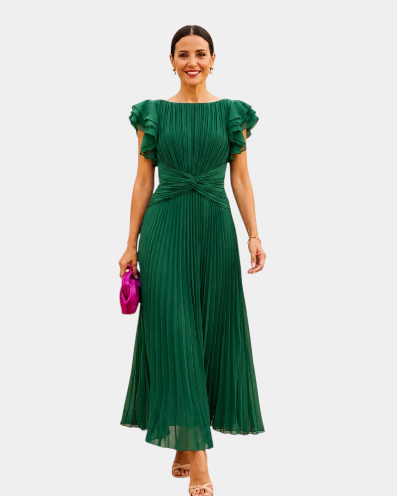 Wiam | Elegantes plissiertes Maxikleid