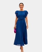 Wiam | Elegantes plissiertes Maxikleid