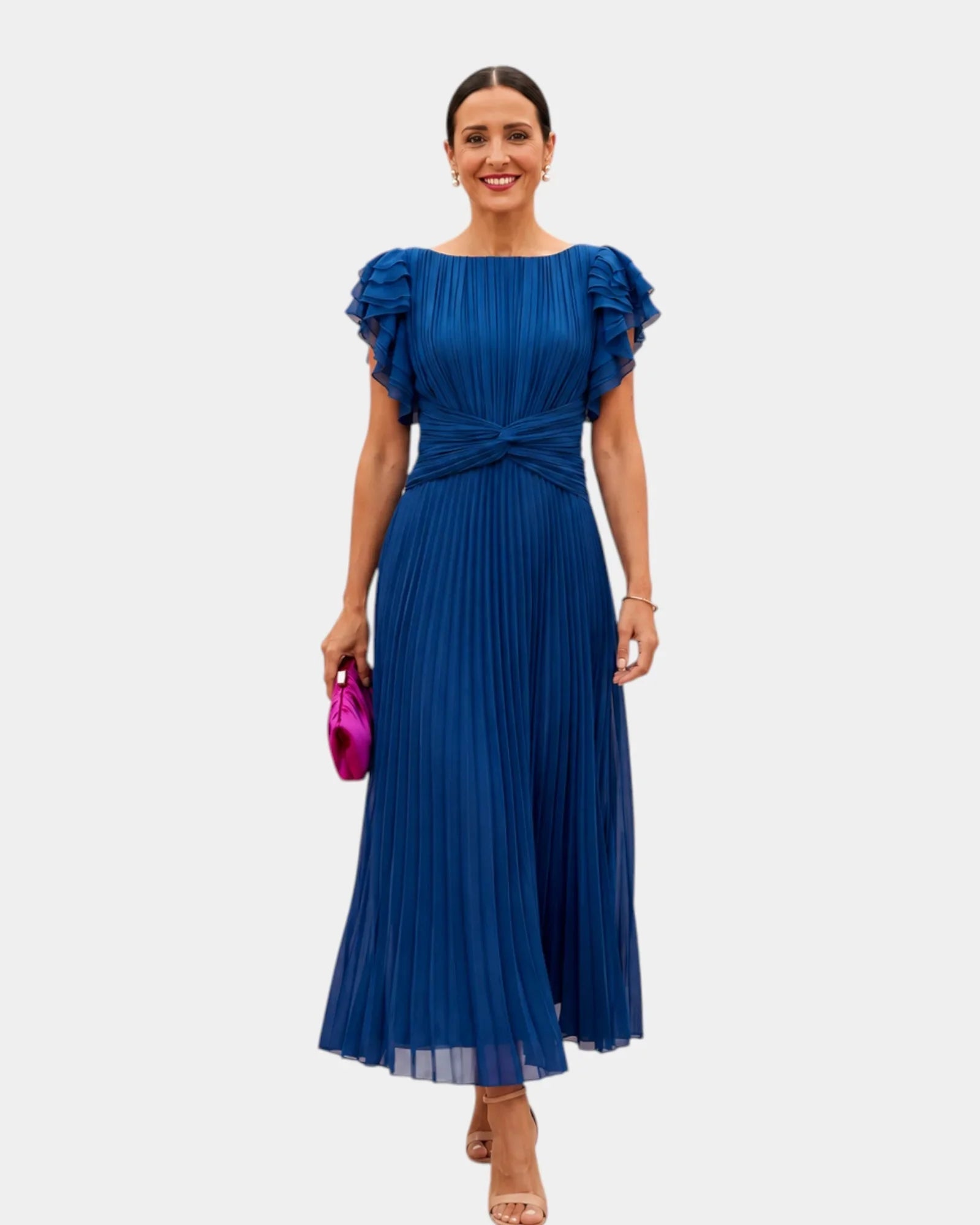 Wiam | Elegantes plissiertes Maxikleid