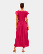 Wiam | Elegantes plissiertes Maxikleid