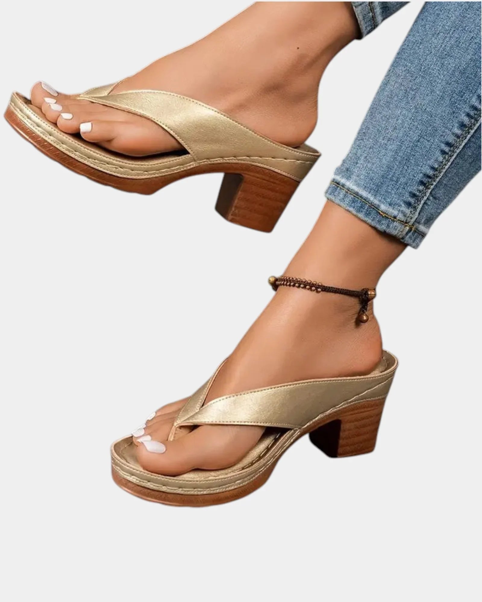 Aliénor | Bequeme Sandalen mit breitem Absatz