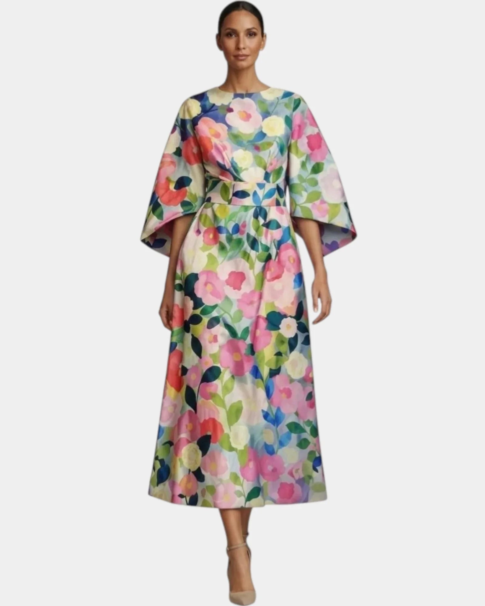 Vera | Midikleid mit Blumenmuster