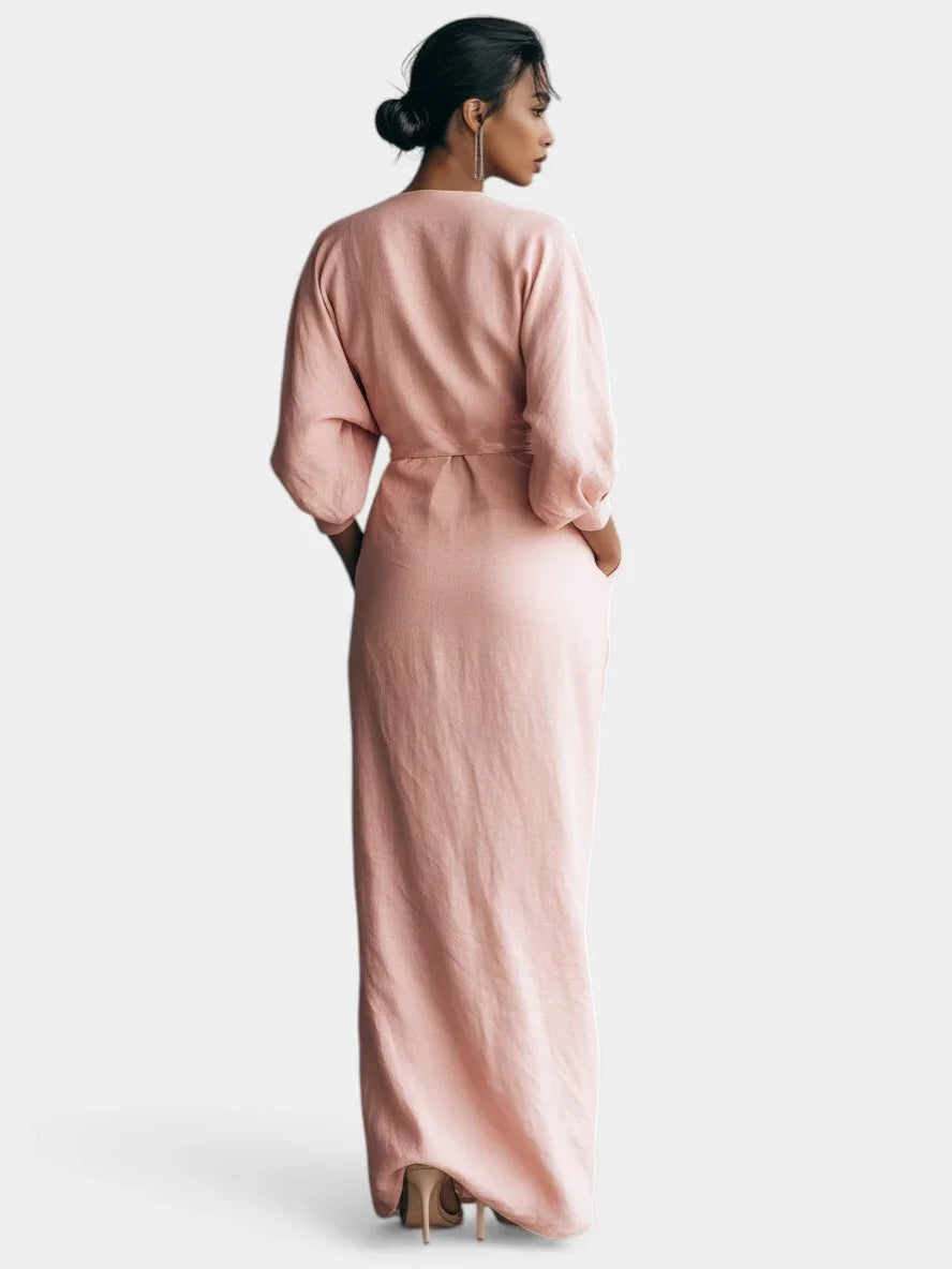 Sidonie | Maxikleid Minimalistisch Rosa
