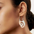 Thaïs | Vintage Ohrringe in unregelmäßiger Form aus Silber