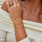 Victoire | Armband aus Onyx und Weißem Stein
